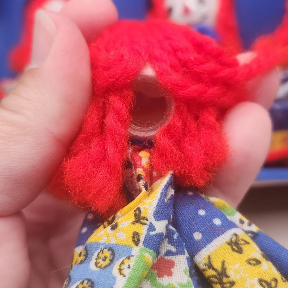 Vintage Radiant Rag Dolls Christmas Lights 10 Rag Dolls WORKING
